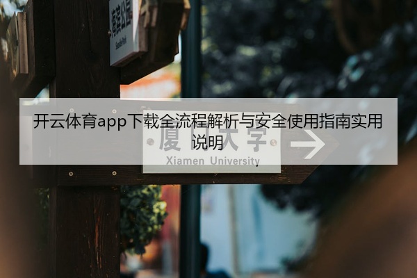 开云体育app下载全流程解析与安全使用指南实用说明